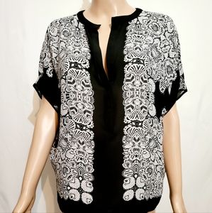 BCBGMAXAZRIA Women's High-Low Oversized Blouse